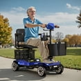 thumbnail image 6 of EAGLOG Upgrade 4 Wheels Mobility Scooter with Removable Battery, Compact Heavy Duty Mobile for Travel, Foldable Powered Wheelchair for Adult, 330lbs, Blue, 6 of 12