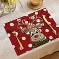 thumbnail image 1 of RKSTN Napperon en Lin Décoration de Restaurant Napperon de Table Impression Lin Tapis d'Isolation Thermique Tapis Alimentaire Occidental Lavable Napperons Chauffants pour Maison Cuisine Salle à Manger, 1 of 5