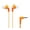 Orange, variant on Panasonic ErgoFit Earphones, Neodymium Drivers, RP-HJE120 (Orange), RP-HJE120-D