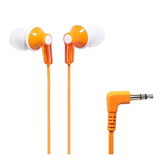 Panasonic ErgoFit Earphones, Neodymium Drivers, RP-HJE120 (Orange), RP-HJE120-D