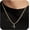 Gold-V, variant on Initial A-Z Letter Pendant Necklace for Men 18K Gold Plated Capital Initial Necklace Cuban Link Chain 4mm 20 Inch Jewelry Gift