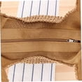 thumbnail image 2 of Basket Bags One Shoulder Straw Bag Handwoven Raffia Bag Summer Beach Purse Women Weaving Purse Khaki 1pc (h-3), 2 of 5