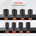 thumbnail image 3 of Axle Nut Impact Socket Set 3/4 Deep Drive 6 Point 8 Piece SAE Spindle Socket, 3 of 7