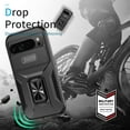 thumbnail image 4 of Dteck Shockproof Case for Google Pixel 9 Pro XL, with Slide Lens Cover Military Grade Ring Stand Protection Anti-Slip Phone Case, Black, 4 of 8