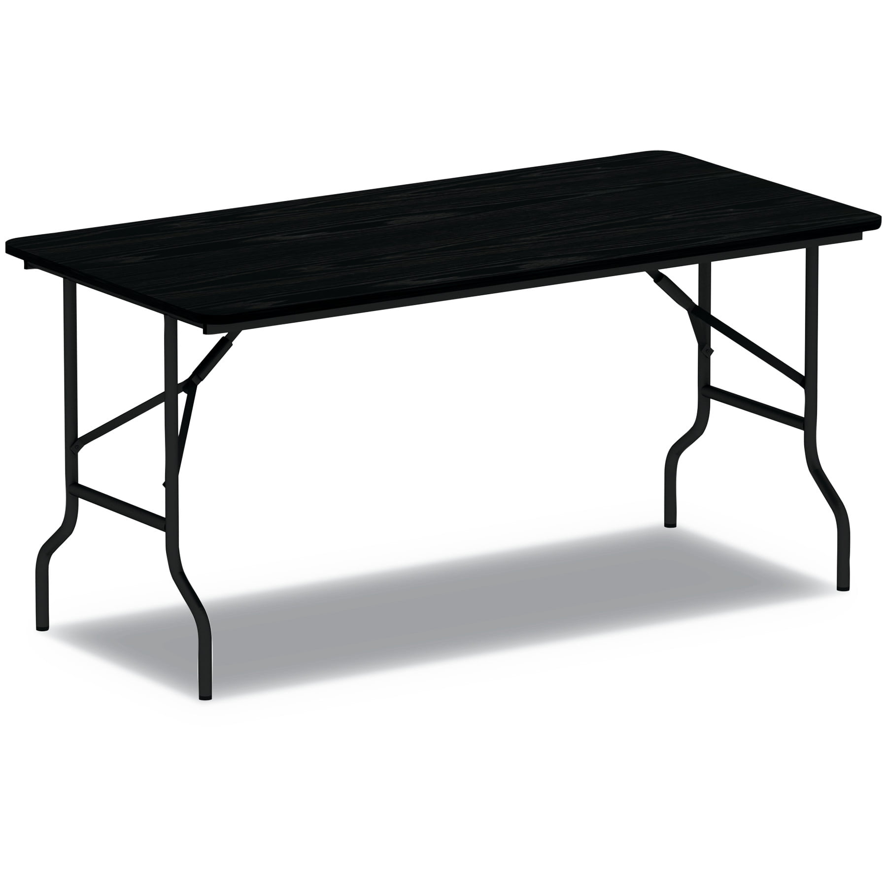 Black wood folding table