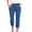 Blue, variant on Women's Capri Leggings, Breathable Cotton Linen Blend Casual Pants with Drawstring Waist for Lounge, Yoga and Everyday Summer Wear
