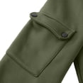 thumbnail image 4 of Chiccall Mens Crewneck Fleece Sweatshirts Long Sleeve Pullover Casual Solid Athletic Sweatshirts with Zipper Pocket, 4 of 5