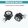 thumbnail image 6 of Unique Bargains 1 Set Motorcycle Ignition Switch Gas Fuel Tank Cap Cover Seat Lock with Keys Black, Silver Tone, 6 of 7