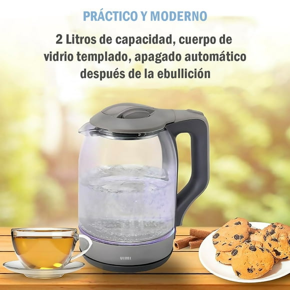 Jarra De Vidrio Eléctrico VIMI 2 Litros gris