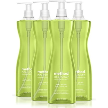 Method Dish Soap, Lime Sea Salt, 18 Ounces, 4 pack, Packaging May Vary