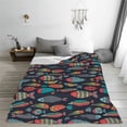 thumbnail image 5 of Fuzoiu Colorful Fish Print Ultra-Soft Micro Fleece Blanket,All Seasons Flannel Throw, Lightweight Blanket for Bed, Sofa, Couch, Movie Night, Camping, and Travel-60"x50", 5 of 7