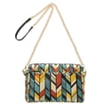 thumbnail image 2 of FORMRS Women Crossbody Purse with Chain Strap Vegan Leather Shoulder Handbag, Yellow Geometric, 2 of 7