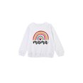 thumbnail image 1 of Diconna Parent-Child Matching Sweatshirt Rainbow Letter Print Loose Pullover, 1 of 9