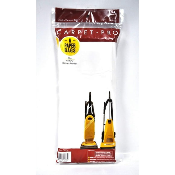 Replacement Part For Carpet Pro Upright Vacuum Cleaner 6Pk Paper Bag # compare to part Cpp-6