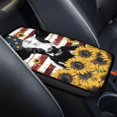 thumbnail image 3 of Renewold Cow Sunflower American Flag Center Console Armrest Cover Universal fit for SUV Truck Vans Sedans, Armrest Seat Box Cover Protector Pad Lid, 3 of 6
