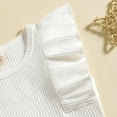 thumbnail image 7 of Coming Home Outfit Girl Kids Baby Spring Summer Ribbed Sleeveless Tops Plaid Skirts Set Cotton Clothes New Born Clothes Baby Girl White 2 Years-3 Years, 7 of 7