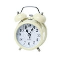 thumbnail image 3 of Reloj despertador clásico antiguo, silencioso, mecánico, con sonido fuerte para escritorio. Beige, 3 of 9