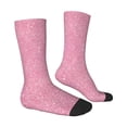 thumbnail image 2 of Goofa Glitter Pink Printed Men's Crew Socks, Soft Durable Breathable Moisture-Wicking with Odor Control Cotton socks, 2 of 9