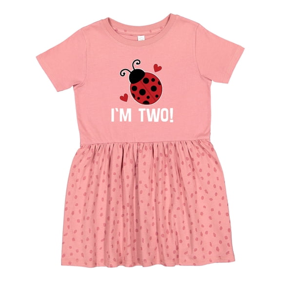Inktastic 2nd Birthday 2 Year Old Ladybug Girls Toddler Dress