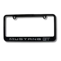 Ford Mustang GT Engraved Solid Metal Black License Plate Frame Official Licensed