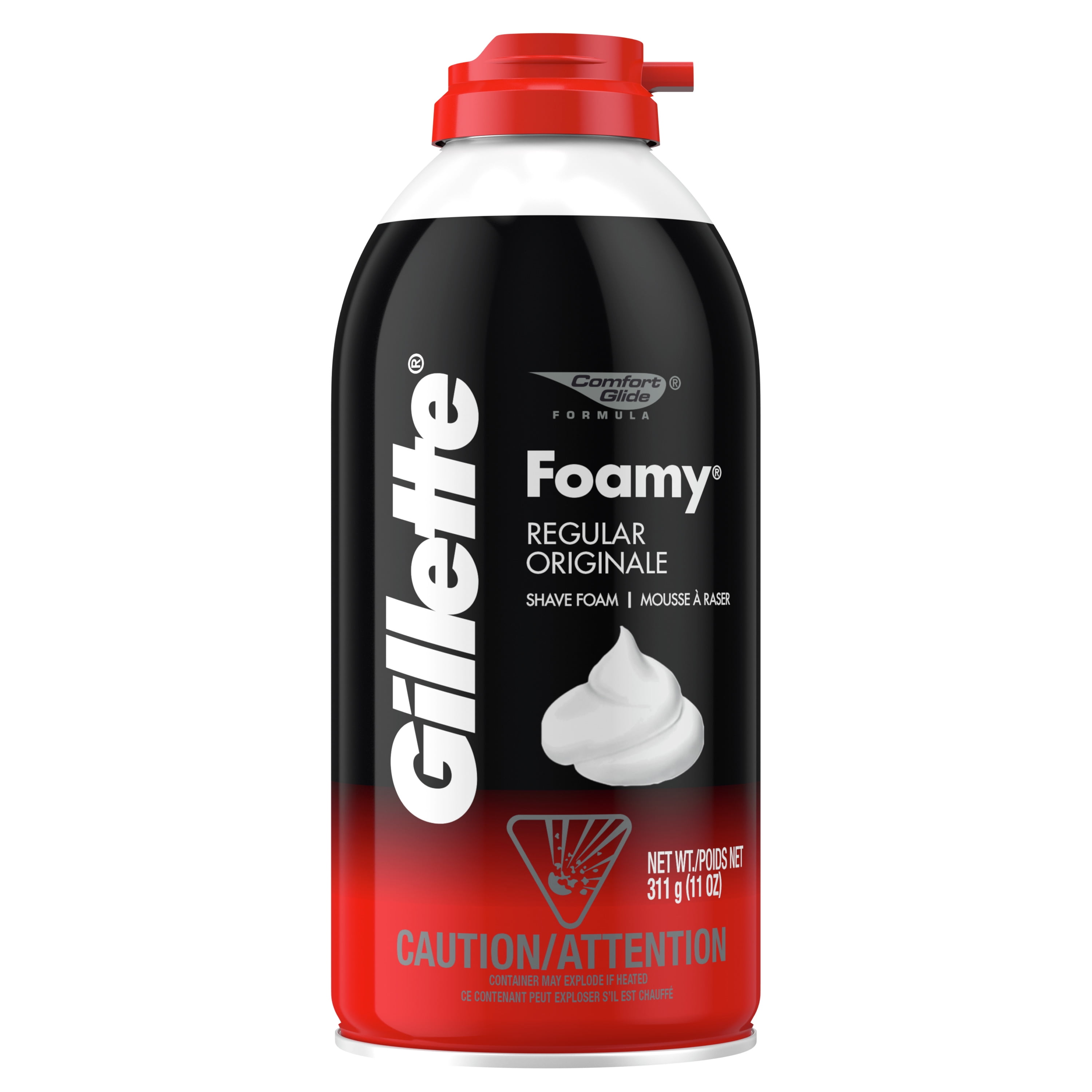 Gillette Foamy Regular Shaving Foam For Men, 11 Ounces - Walmart.com ...