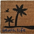thumbnail image 4 of HomeRoots 555513 18 x 30 in. Brown & Black Coir Tropical Beach Life Outdoor Door Mat, 4 of 5