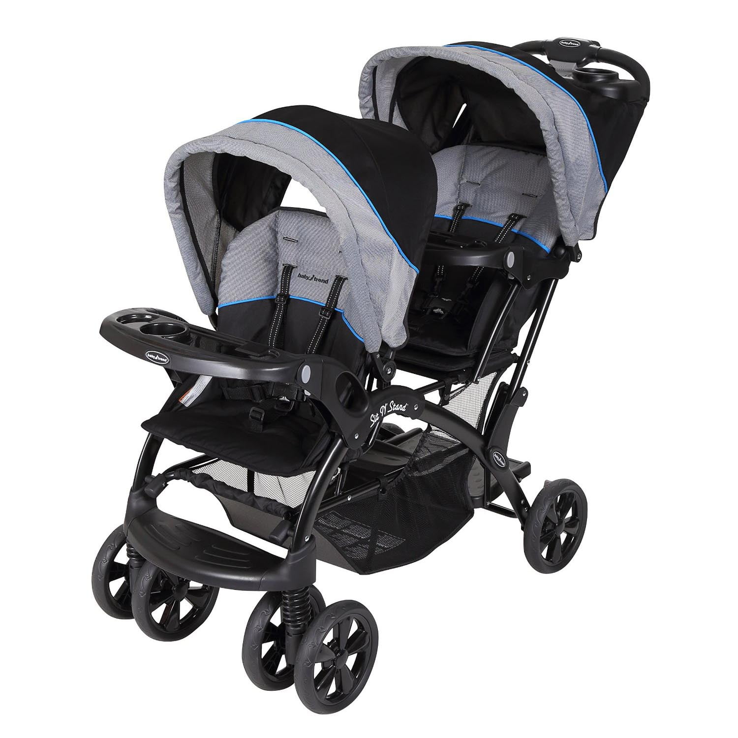 Millennium Sit N Stand Plus Double Infant Stroller 2 Full-Size Seats & 