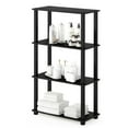thumbnail image 3 of Furinno Turn-S-Tube 23.6W x 11.4"D x 43.25"H 4-Shelf Decorative Shelves, Americano and Black, 3 of 5