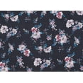 thumbnail image 2 of Zelouf Emmie Floral On Saylor Pucker Crepe Print  , Sewing, DIY, Crafts Fabric by the Yard, C17 Black/mauve, 10 Yard, 2 of 2