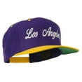 thumbnail image 5 of Los Angeles Embroidered Snapback Cap - Purple Gold OSFM, 5 of 5