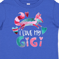 thumbnail image 4 of Inktastic I Love My Gigi Pink and Blue Fox with Hearts Boys or Girls Baby T-Shirt, 4 of 5
