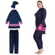 thumbnail image 4 of Modestia de para mujer Verano Musulmán Árabe Mujeres de ropa para deportiva Ropa de 3XL Azul 3XL Yinane Traje de baño de cobertura completa, 4 of 8