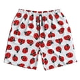 thumbnail image 3 of Uemuo Ladybug On Blue Stripes Pattern Men's Swim Trunks Hawaiian Beach Bathing Suit Swimsuits Beach Quick-Dry Shorts with Pockets-XX-Large, 3 of 9