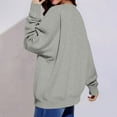 thumbnail image 5 of Lumtrix Womens Oversized Long Sleeve Sweatshirt Casual Crewneck Plain Pullover Tops 2025 Fashion Fall Clothes Y2K Hoodie Light Gray S, 5 of 6