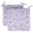 thumbnail image 1 of Vargottam Printed Indoor/Outdoor Chair Pads Non Slip Dining Chair CushionSquareShapedDining Chair Pad With String Ties Machine Washable & Home Decor Cushion- Set Of 2-Dusty Purple, 1 of 8