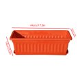 thumbnail image 2 of Planting Pot Home Garden Plant Tray Drainage Hole Vegetable Flower Planter Rectangular Planting Pot 3pcs Resin Planting Pot, 2 of 10