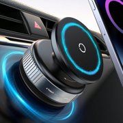LJing 360 Adjustable Vacuum Magnetic Cell Phone Holder, Hands-Free Suction Cup Mount For Car/Gym/Mirror/Smooth Surfaces, Universal Smartphone Accessory (1pc)
