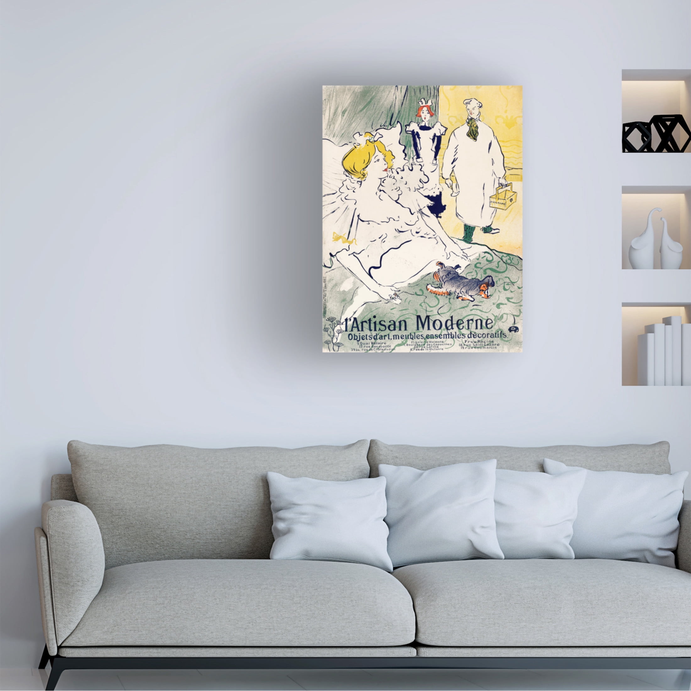 Trademark Fine Art Pictufy   L'artisan Moderne 1896 Canvas Wall Art