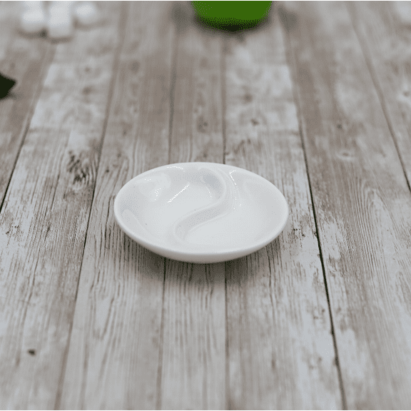 WILMAX FINE PORCELAIN SET OF 12 DIVIDED SOY DISHES 3.5" | 9 CM WL-996049/A