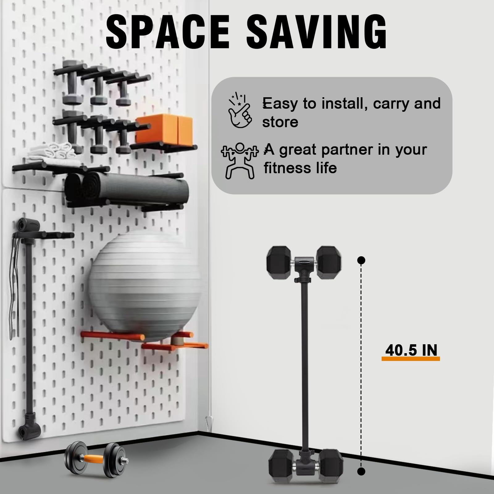 Upgraded Dumbbell Barbell Converter Bar - Transform Dumbbells Into  Adjustable Weights Up To 200 Lbs Suitable For Home Gym Fitness