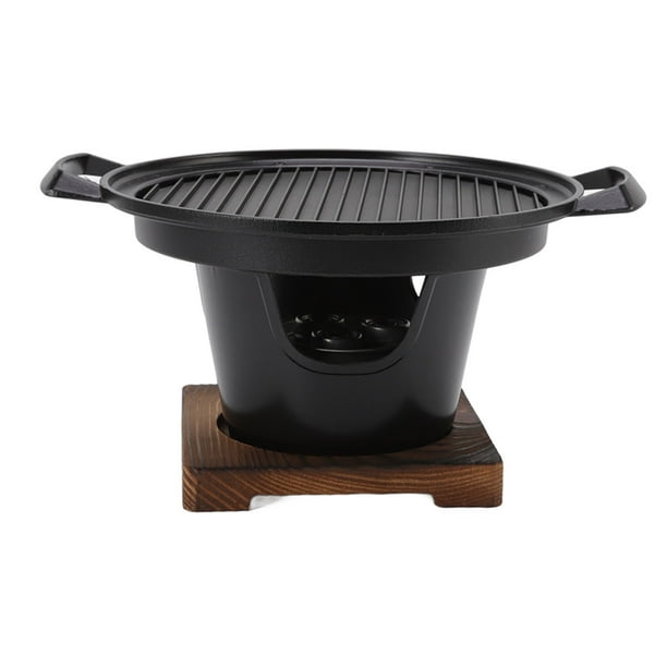 Uadme Petit Pot De Barbecue D'intérieur Petit Gril De Table Empêcher Le  Collage Nettoyage Facile Barbecue à Charbon De Table Portable sans Fumée  pour Une Personne pour L'intérieur 