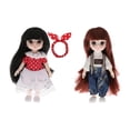 thumbnail image 1 of Nuevo 16cm BJD Doll Jointed Girl Eyes Maquillaje Facial Peluca Ropa Conjunto Completo Style4+Nueva Muñeca BJD De 16 Cm, 13 Ojos De Niña Articulados Con Bolas, Maquillaje Facial, Zulema none, 1 of 8