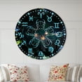 thumbnail image 2 of Designart 'Astrology with scarabs' Modern wall clock, 2 of 6