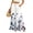 Blue, variant on Botanical Floral Ruffle Hem Wide Leg Pants - High Waisted Palazzo Trousers with Pockets, Flowy Drawstring Casual Lounge Pants for Women Black L
