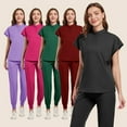 thumbnail image 5 of FrzhBrz Scrub Sets for Woman Comfort Fit Womens Scrubs V Neck Top and Joggers Pants Anti-Wrinkle Athletic Pocketed Nurse Workwear, 5 of 5
