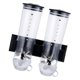 thumbnail image 1 of Dispensador de cereales doble para alimentos secos, máquina dispensadora de dulces, tarro, contenedor decorativo multifunción para montar en la pared Negro, 1 of 8