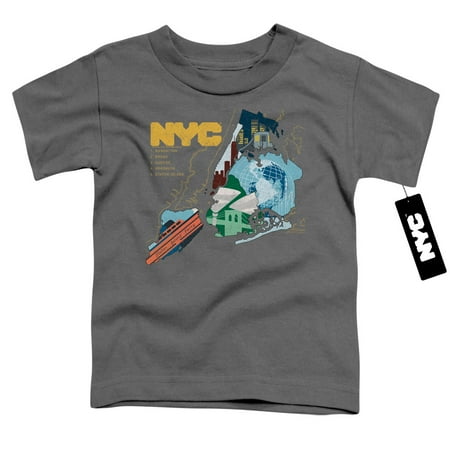 

New York City - Five Boroughs - Toddler Short Sleeve Shirt - 4T