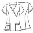 thumbnail image 6 of Cherokee Workwear Core Stretch Women's Scrubs Top Mock Wrap 4728, 6 of 6