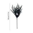 thumbnail image 3 of Halloween Black Conifer Branch 17.72in Artificial Pine Needle Pick, Bendable Gothic Decor for Spooky Wreaths Floral Arrangements, 3 of 6