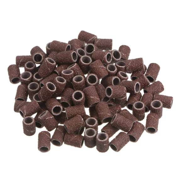 100 Packs Sanding Drums 1/4 Inch Mini Sanding Sleeves 80 Grit Sanding Bands for Drum Sander